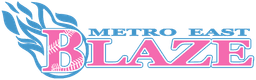 Metro East Blaze Softball banner logo