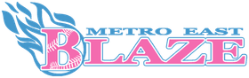 Metro East Blaze Softball banner logo